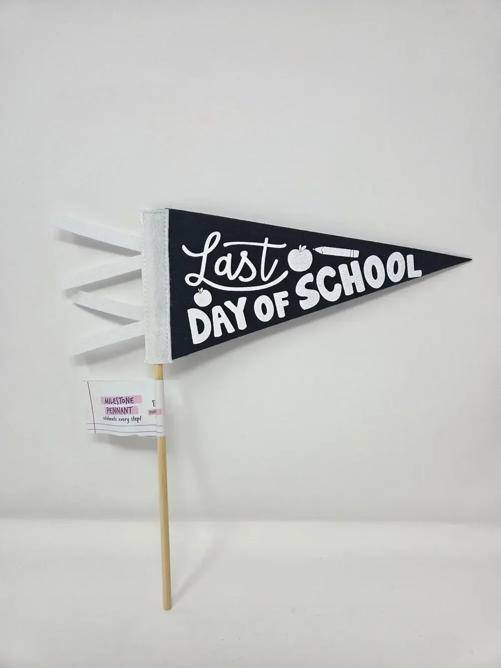 Last Day of School Milestone Pennant School Felt Flag